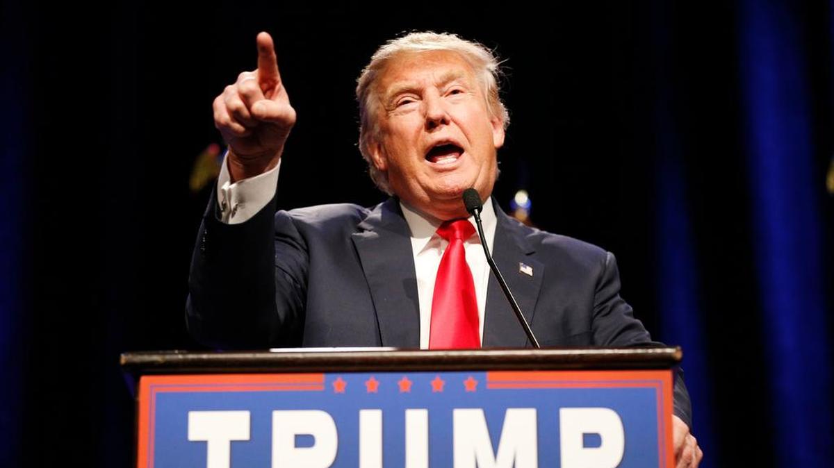 Republican presidential candidate Donald Trump speaks at a rally Dec. 14 in Las Vegas.