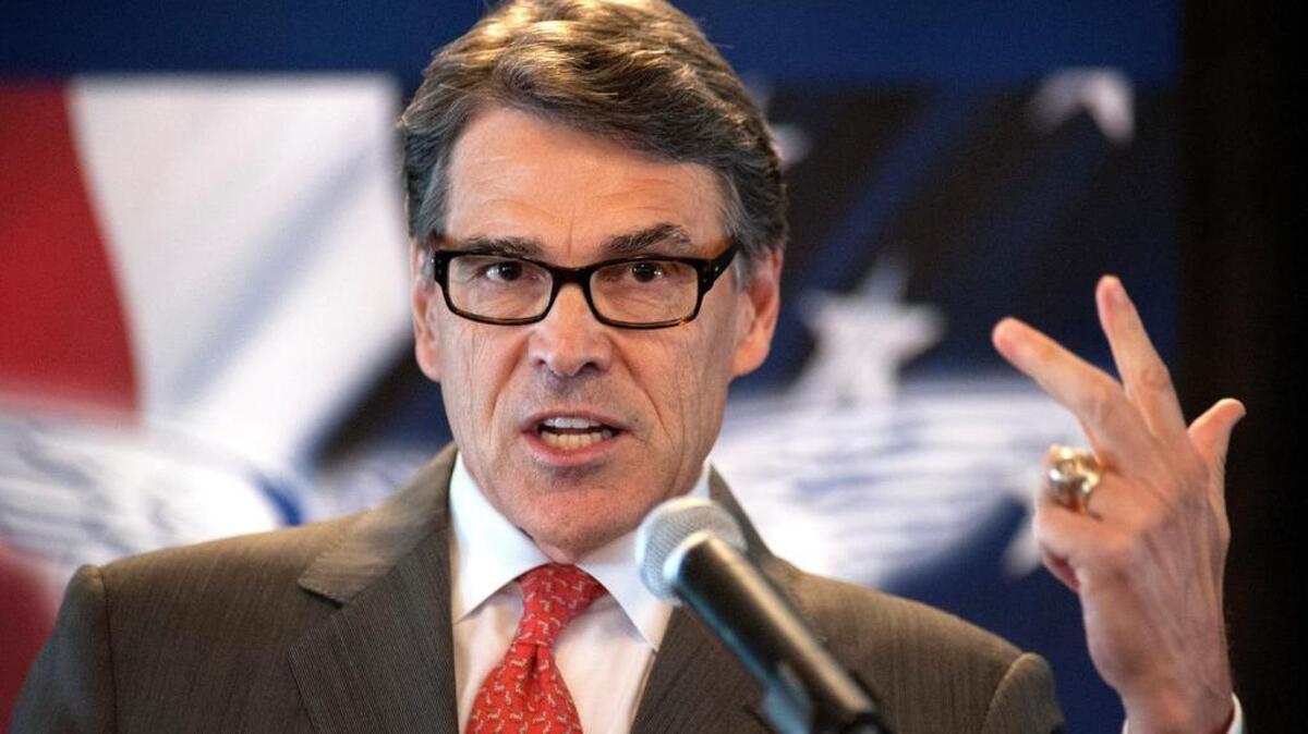 
Former Texas Gov. Rick Perry withdrew from the Republican presidential nominating contest during a speech Friday in St. Louis. 
