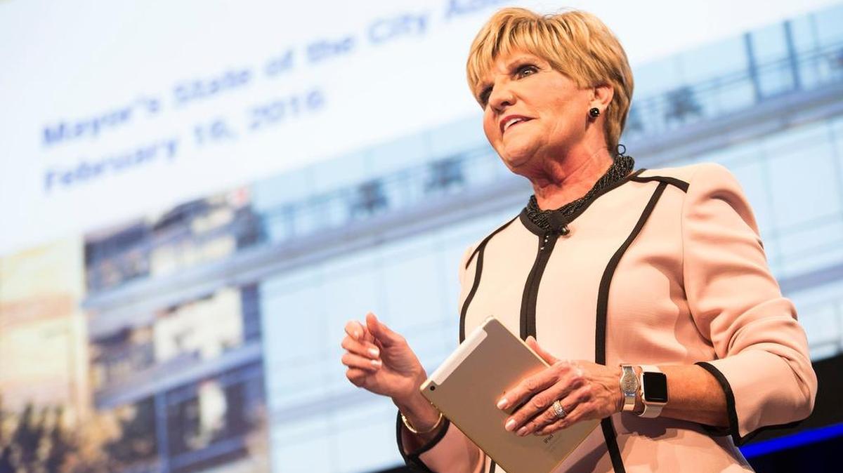 Fort Worth Mayor Betsy Price delivers fifth annual State of the City address Tuesday at the Fort Worth Convention Center.