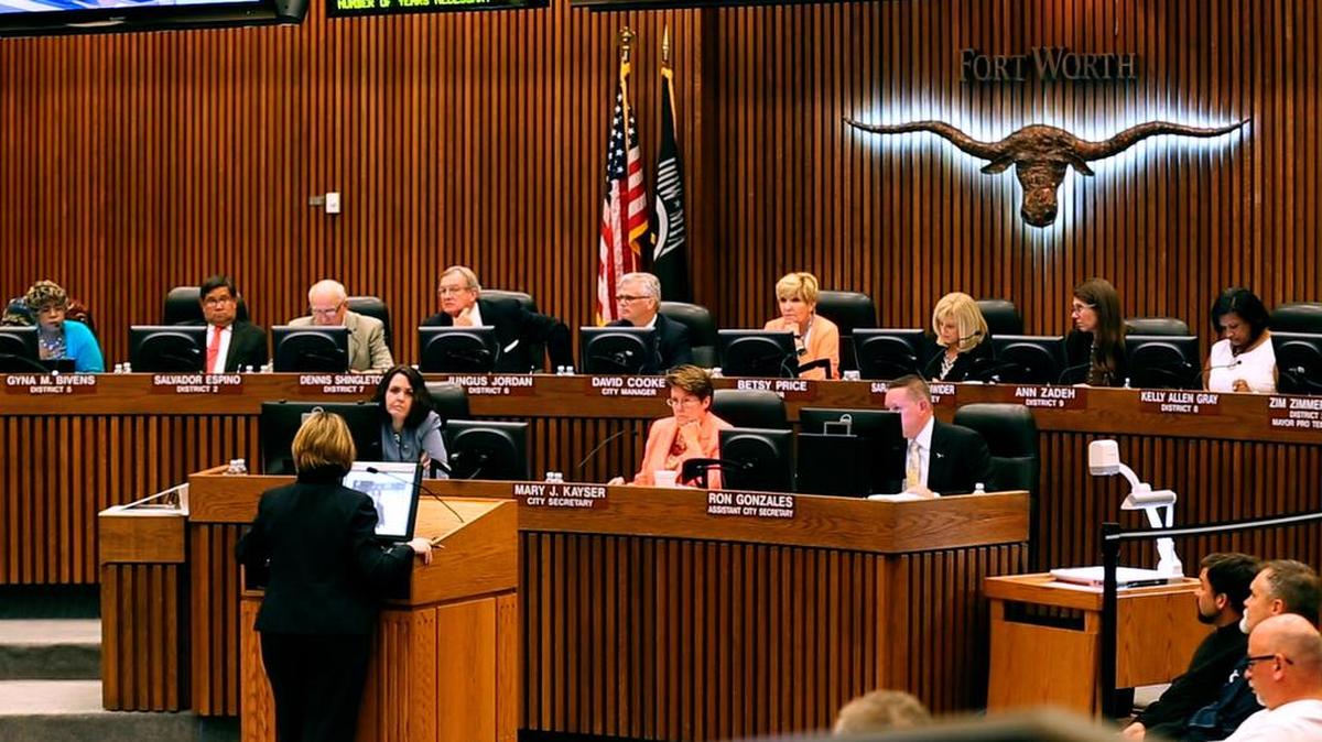 The Fort Worth City Council will hold its first hearing on its proposed new tax rate at 7 p.m. Tuesday at City Hall, 1000 Throckmorton St.