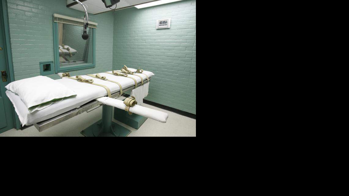 
 The gurney in Huntsville where Texas’ condemned are strapped down to receive a lethal dose of drugs. 
