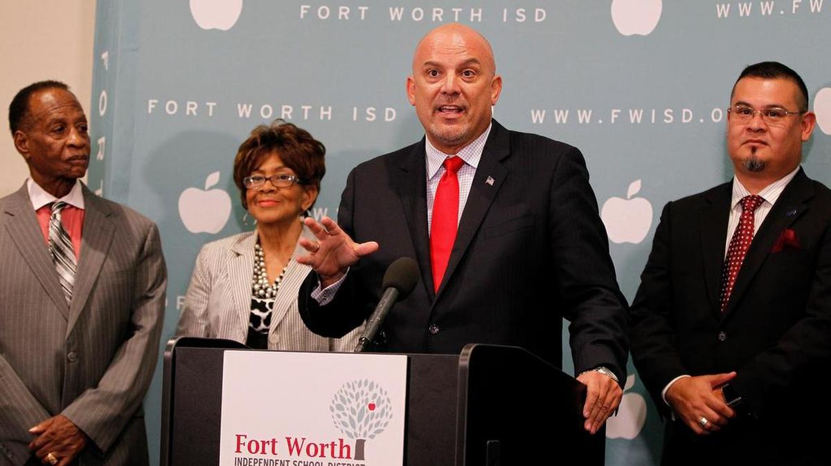 
The Fort Worth ISD school board names Kent Paredes Scribner as the sole finalist for the job of superintendent at a board meeting in Fort Worth on Tuesday.
