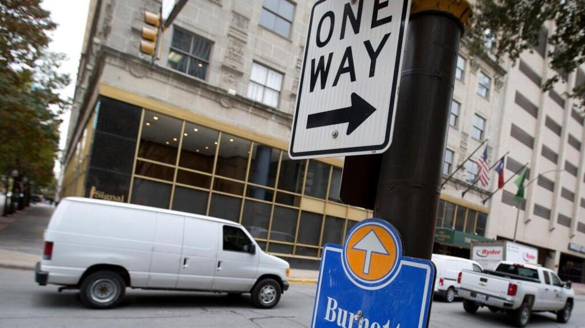 There are some one-way street dangers in downtown Fort Worth.