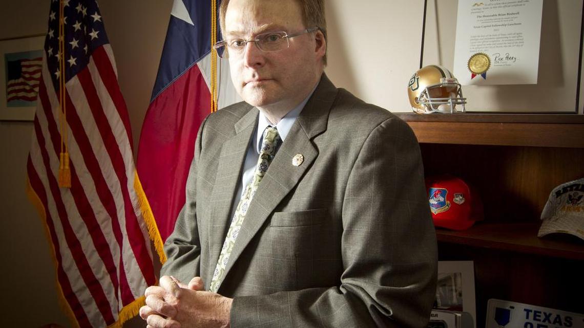 State Sen. Brian Birdwell in his Granbury office in 2011.