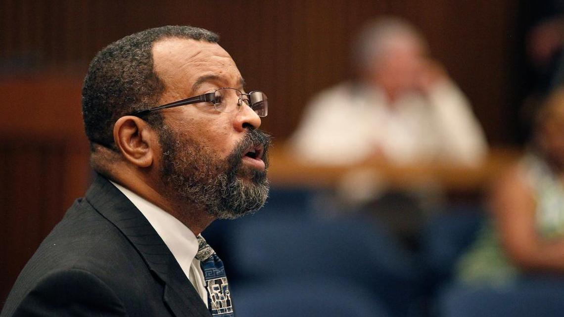 Estrus Tucker, seen here emceeing a 2015 Juneteenth celebration, will work with the race and culture task force.