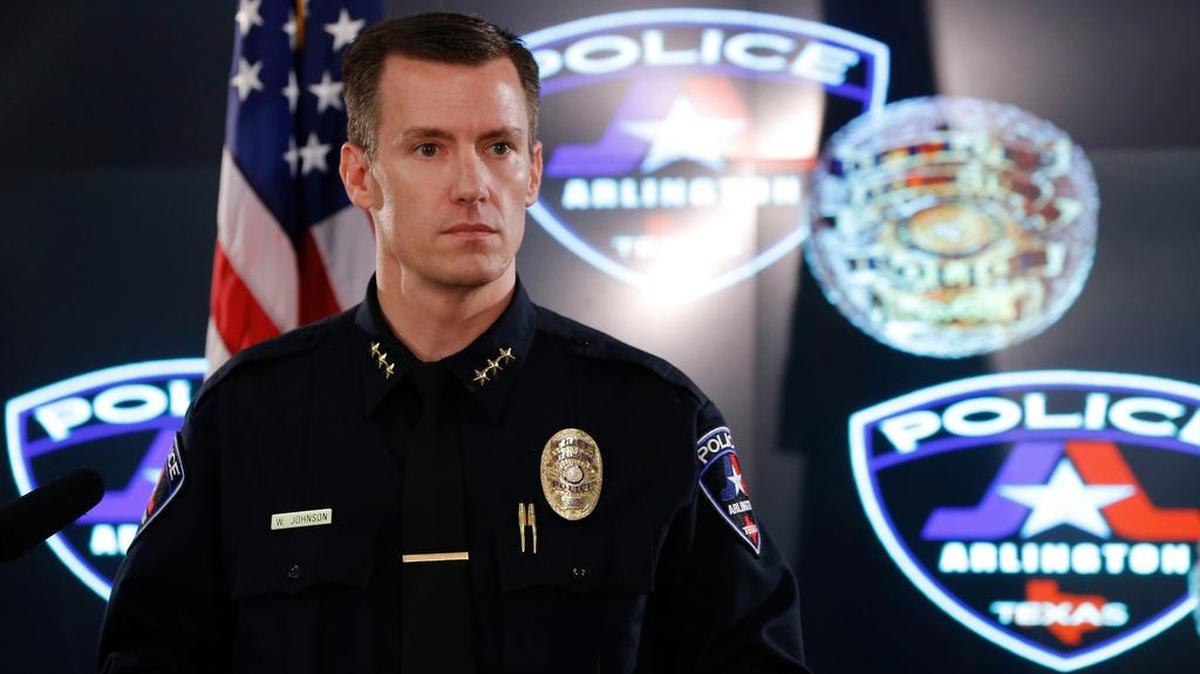 
Arlington Police Chief Will Johnson gave details of the shooting of Christian Taylor at a press conference Tuesday. 
