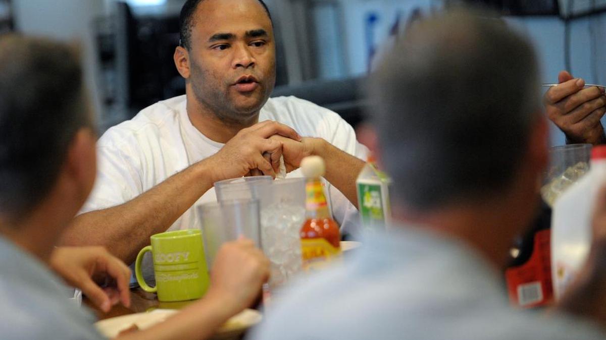 U.S. Rep. Marc Veasey talks with firefighters in June as he works alongside shift B at Fort Worth Fire Department’s Station 10