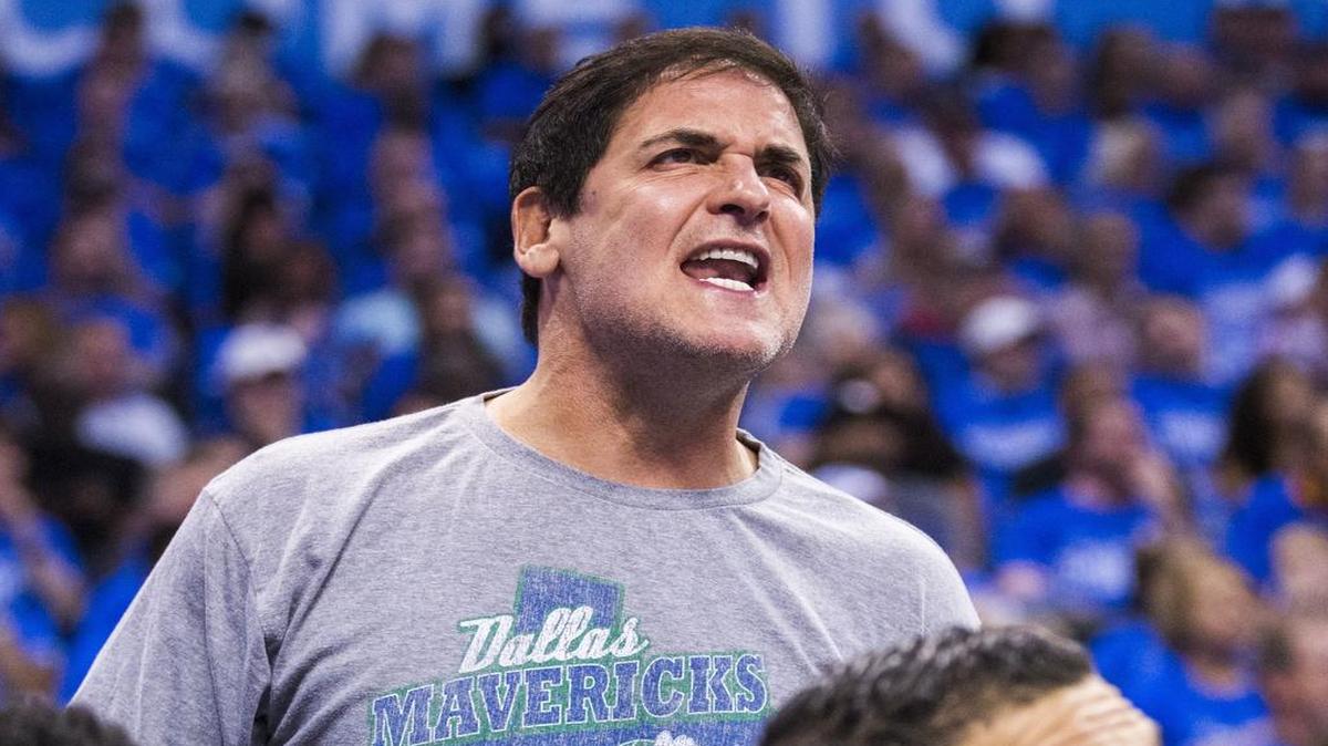 Mark Cuban: presidential material? (As seen during the Mavericks game April 25 at Oklahoma City.)