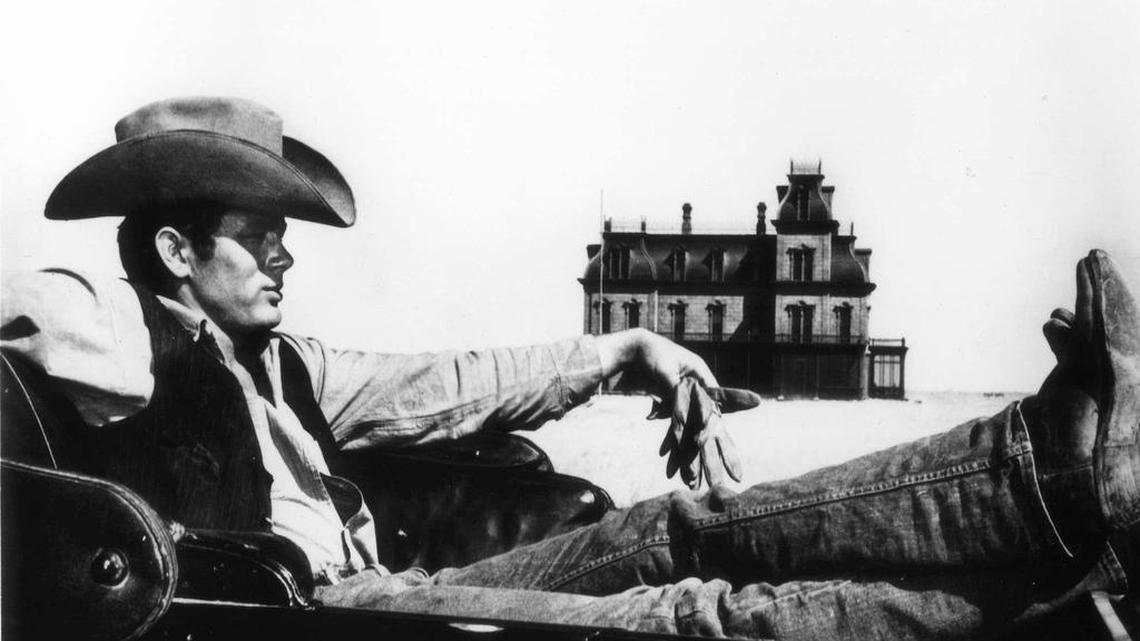 Actor James Dean is seen during a scene from the 1956 movie, "Giant." It was shot in Marfa, Texas.