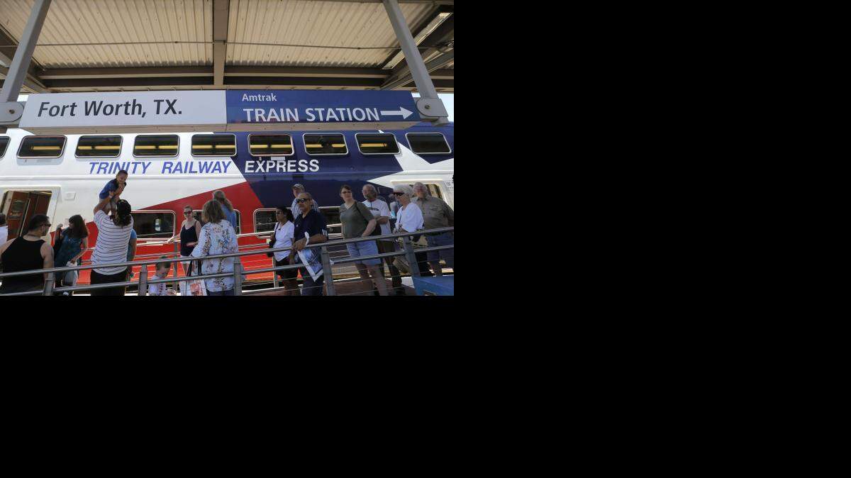 
An Amtrak engine sits on the tracks at the Fort Worth Intermodal Transportation Center in this file photo. 

