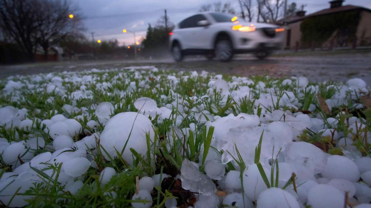 Hail larger than golf balls pelted Forest Park Boulevard and the surrounding area near southwest Fort Worth on March 17, 2016.