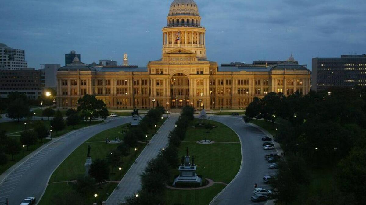 The Texas State Capital building in Austin.
