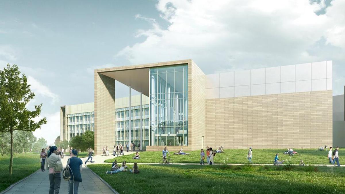 Architect’s illustration of new Science and Engineering Innovation and Research building planned for the UT Arlington campus.