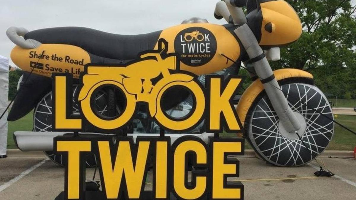 A scene from the “Share the Road: Look Twice for Motorcycles” campaign at the Celebrate Killeen festival on April 30.