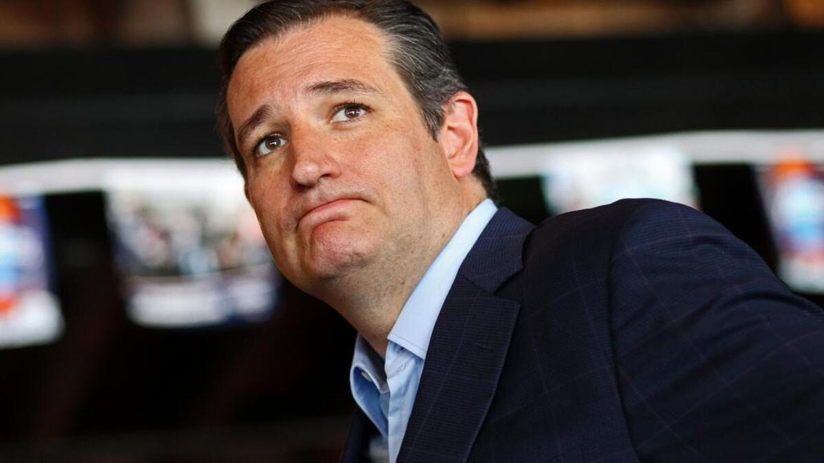 
U.S. Sen. Ted Cruz, R-Texas, a Republican presidential candidate, pauses while speaking at a business round table in New Hampshire on Monday. 
