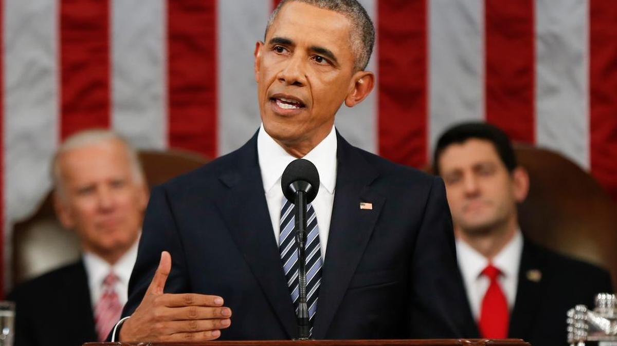 President Barack Obama delivers his State of the Union address before a joint session of Congress on Tuesday.