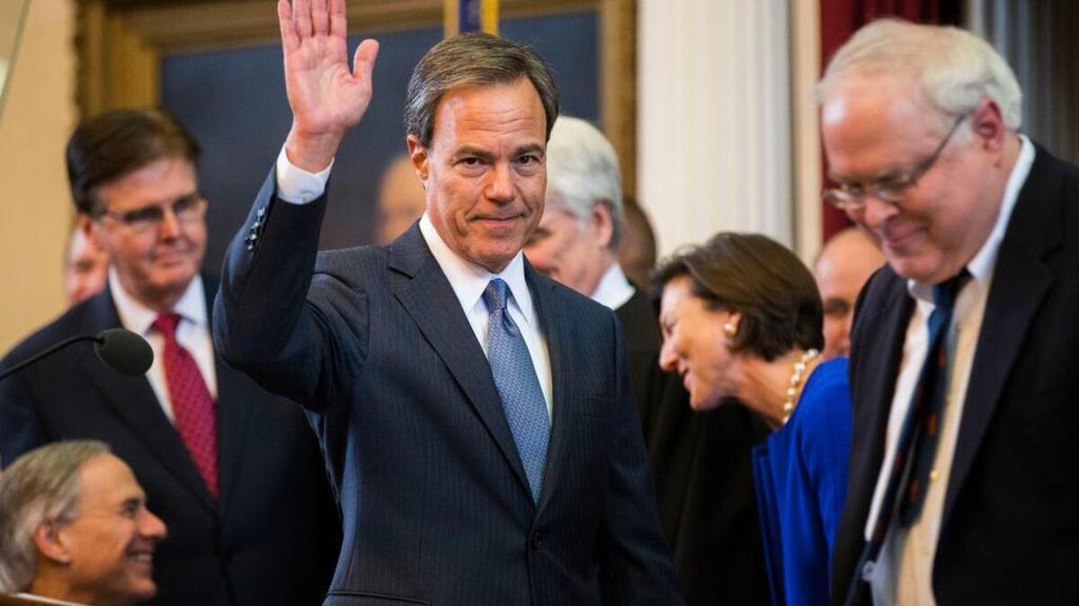 Speaker of the House Joe Straus during the first day of the 84th legislative session in 2015 at the Texas state capitol in Austin.