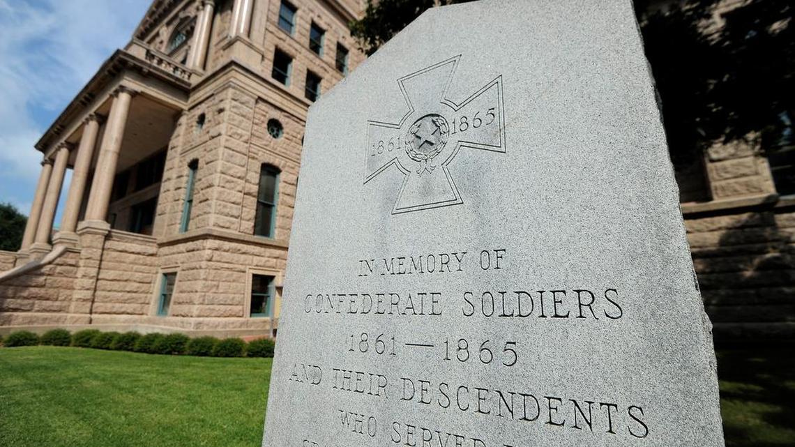 Confederate Soldiers monument at the Tarrant County Courthouse in Fort Worth.
