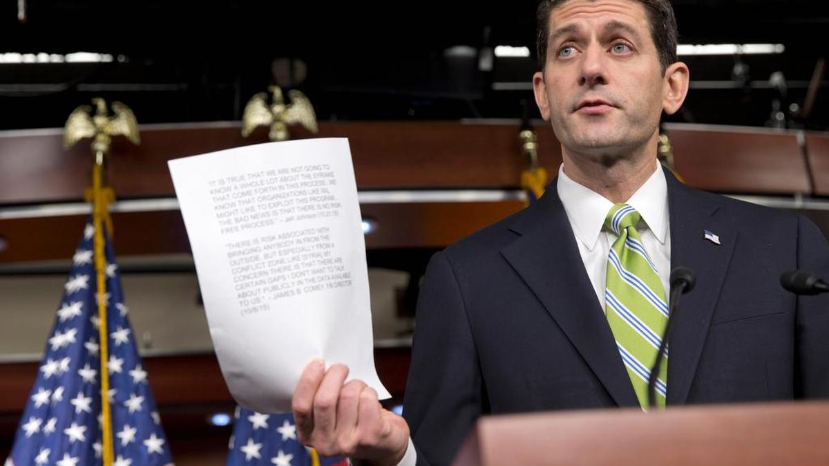 “People are very worried” about refugees, Syria and immigration, says House Speaker Paul Ryan.