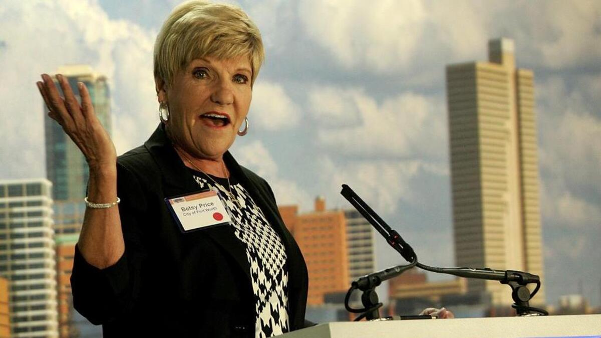 Mayor Betsy Price at the Novartis Data Center opening.