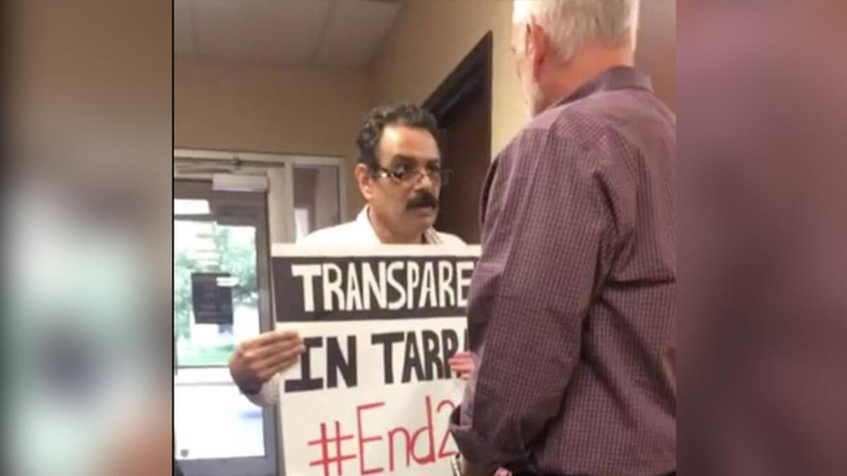 Haltom City manager Keith Lane called the police after members of United Fort Worth approached his office with information about the deportation of former city resident, Maria Molina.
