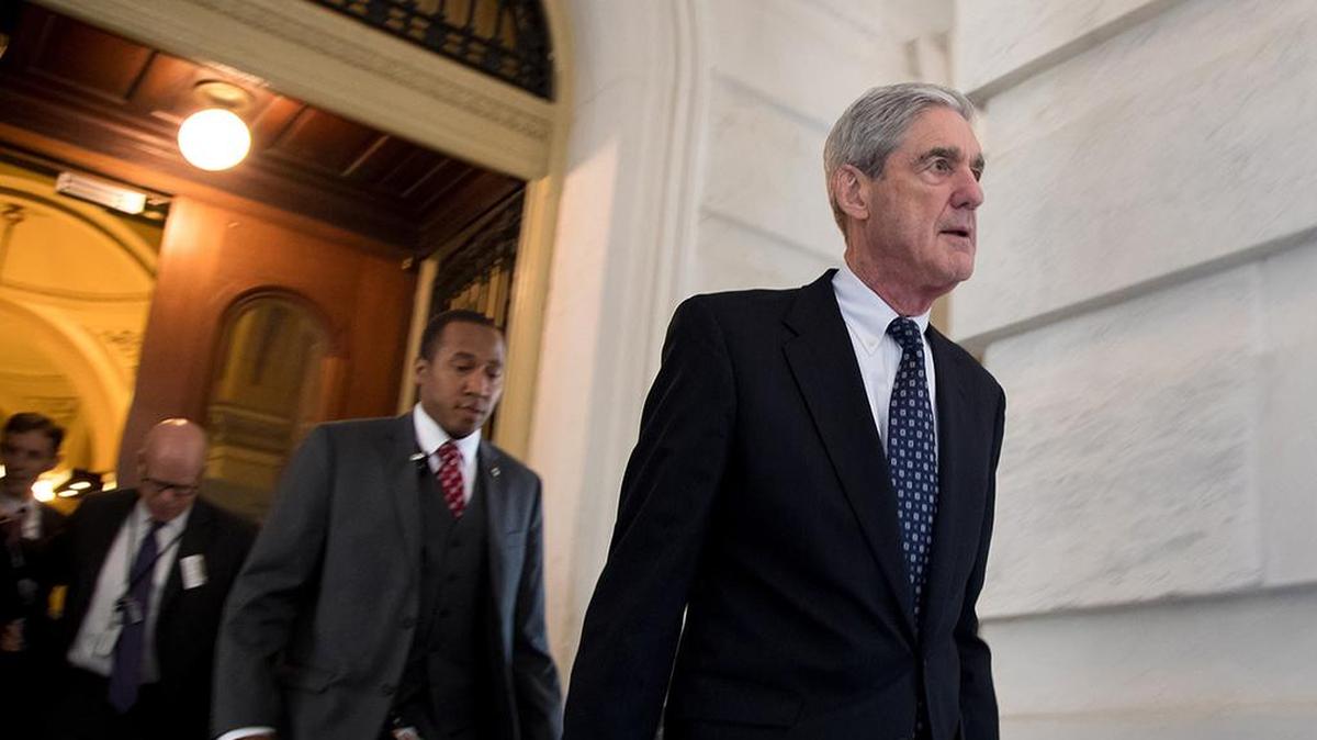 Robert Mueller, front, the special counsel probing Russian interference in the 2016 U.S. election