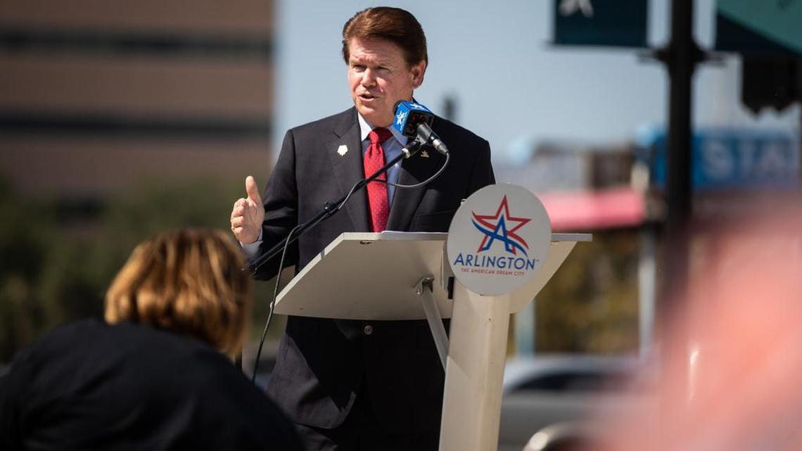 Arlington Mayor Jeff Williams discussed local coronavirus relief priorities at the White House on Friday, Feb. 12, 2021, as President Joe Biden attempts to drum up support for his $1.9 trillion pandemic relief package. Williams was one of nine mayors and governors in the meeting.
