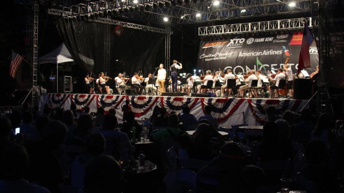 The Fort worth Symphony performs patriotic songs at its 26th annual Concert in the Gardens series on Saturday, July 2, 2016 at the Fort Worth Botanical Gardens in Fort Worth, Texas. This three-day series of patriotic concerts ends the FWSO's season.