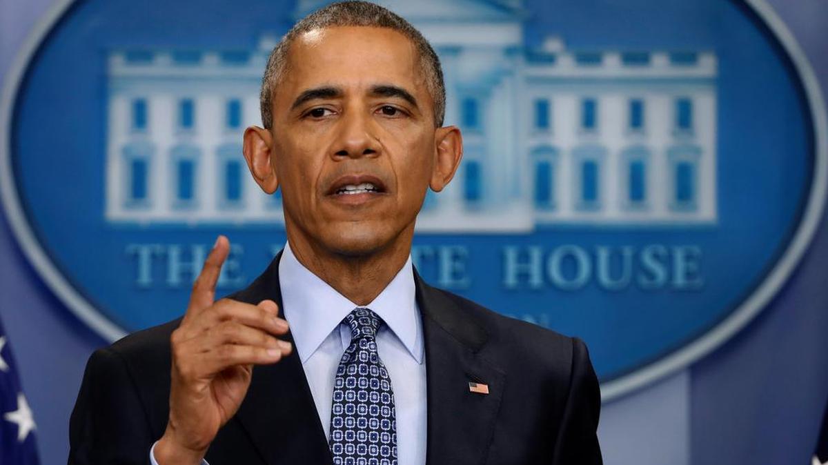President Barack Obama speaks during his final presidential news conference, in the briefing room of the White House in Washington last month.