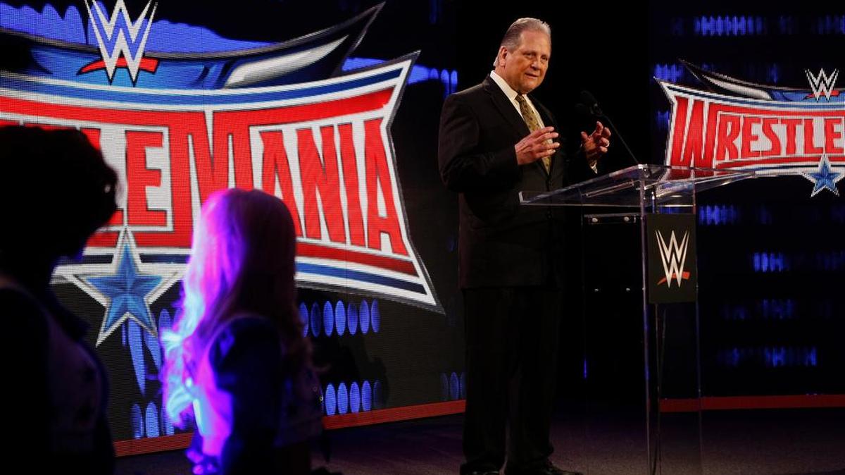 Former Arlington mayor Robert Cluck announced WrestleMania 32 at AT&T Stadium in January.