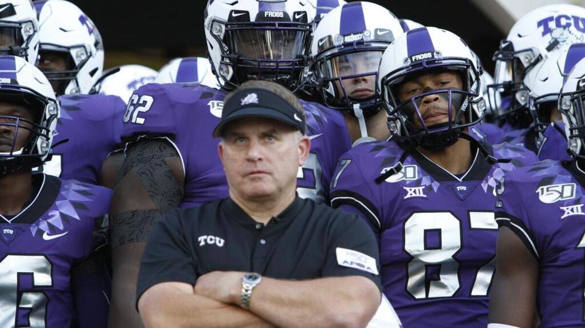 Please, TCU coach Gary Patterson, just wear a mask all the time.