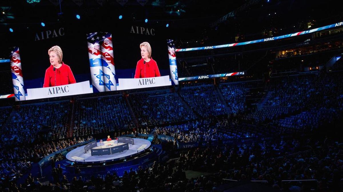 Democratic presidential candidate Hillary Clinton speaks at the 2016 American Israel Public Affairs Committee (AIPAC) Policy Conference, March 21, 2016, at the Verizon Center in Washington.