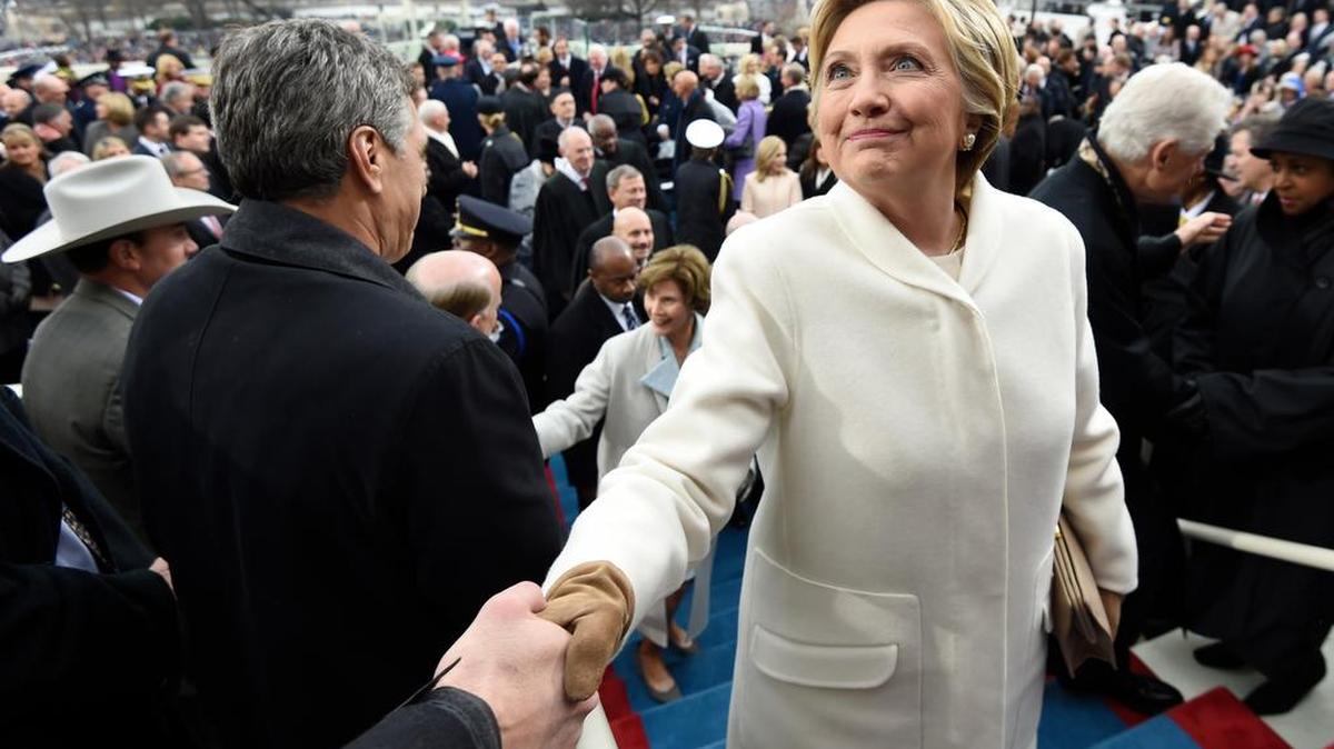 Former presidential candidate Hillary Clinton attended Donald Trump’s inauguration.
