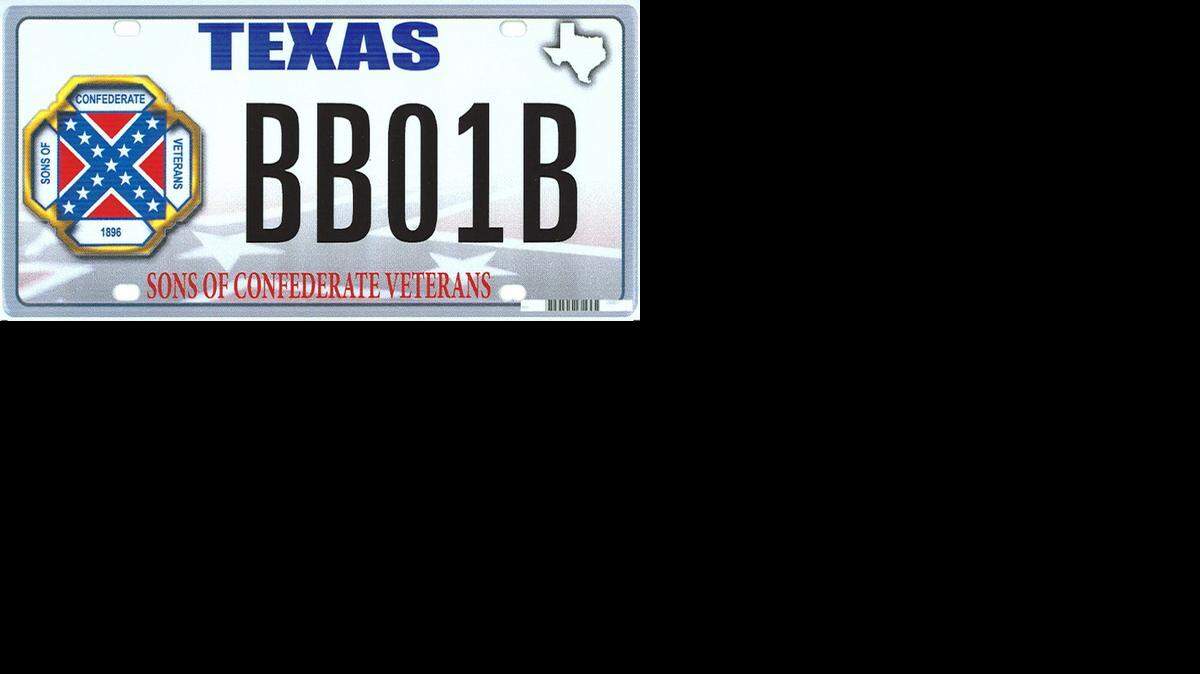 
Proposed license plate would feature Confederate battle flag. 
