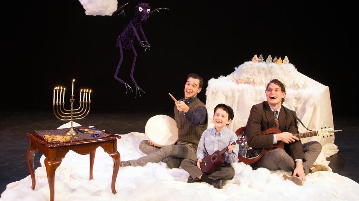 Amphibian Stage Productions - “Hershel and the Hanukkah Goblins.” Mitchell Stephens, Nathanael Clark and Justin Duncan.