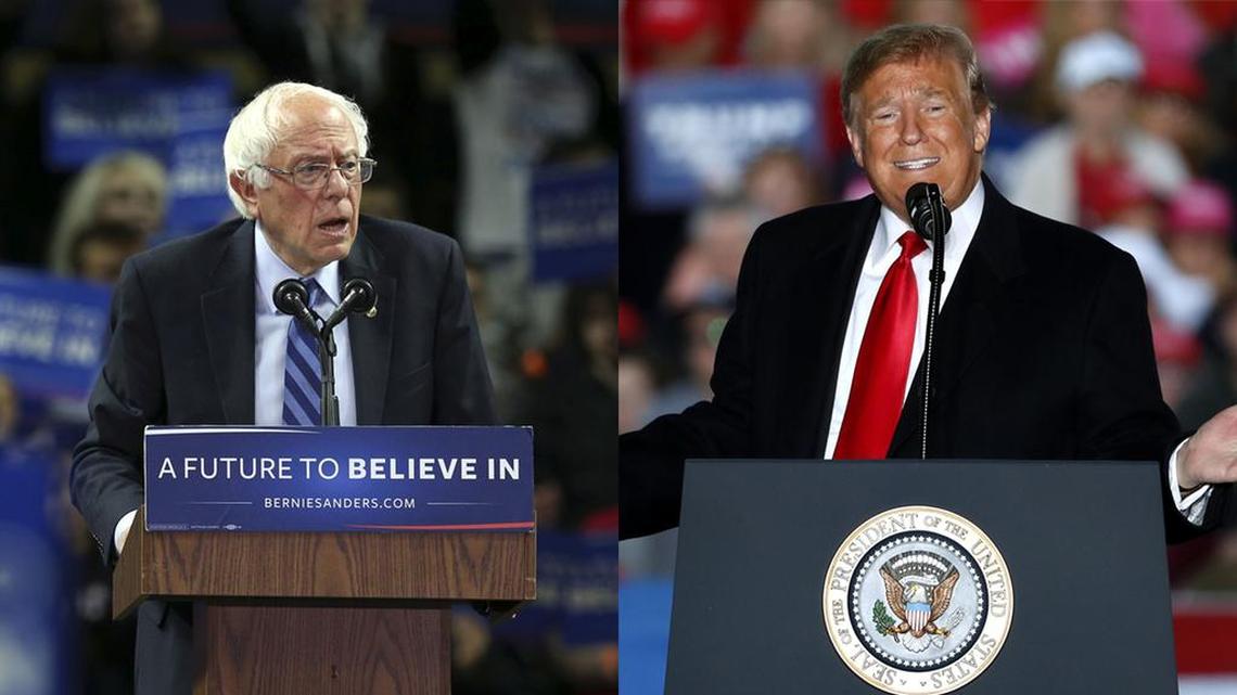 Sen. Bernie Sanders and President Donald Trump