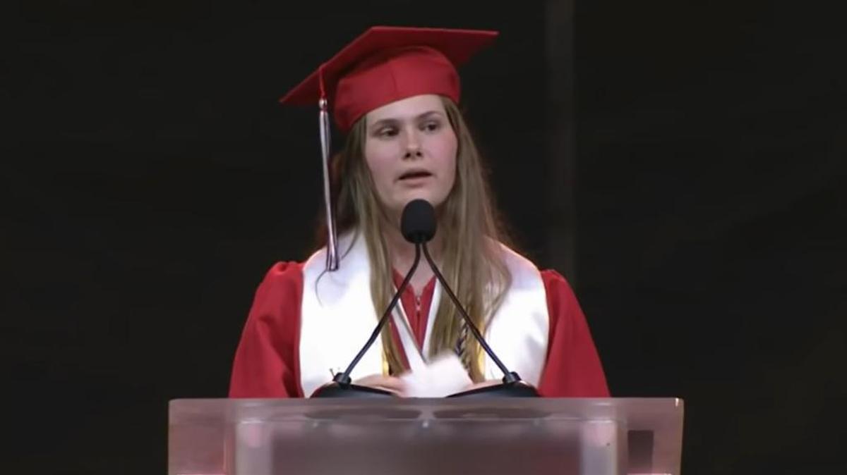 Lake Highlands High School valedictorian Paxton Smith spoke out for reproductive freedom.