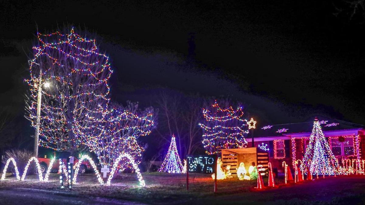 Christmas decorations light up the holiday season for Roger Hokanson of Hurst.
