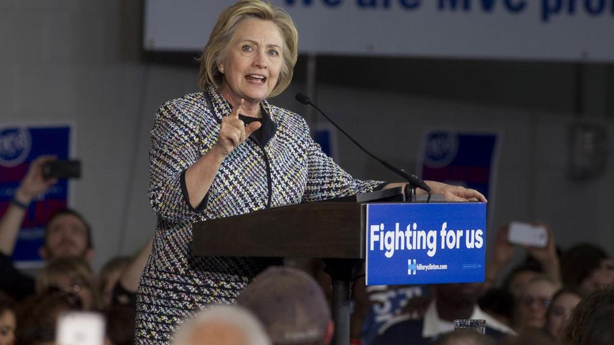 Democratic presidential candidate Hillary Clinton speaks in Dallas on Tuesday.