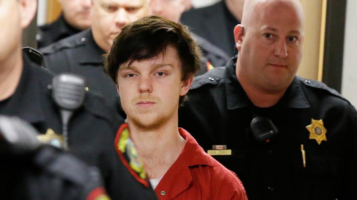 Ethan Couch is led by sheriff deputies after a juvenile court for a hearing in Fort Worth, Texas last month. The Texas teenager who used an "affluenza" defense in a deadly drunken-driving wreck is expected to waive all detention hearings and stay in jail until his 19th birthday, at which time a judge will decide whether he goes free on probation.