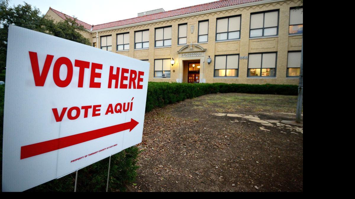 
Voting place at Daggett Elementary in Fort Worth last November. 
