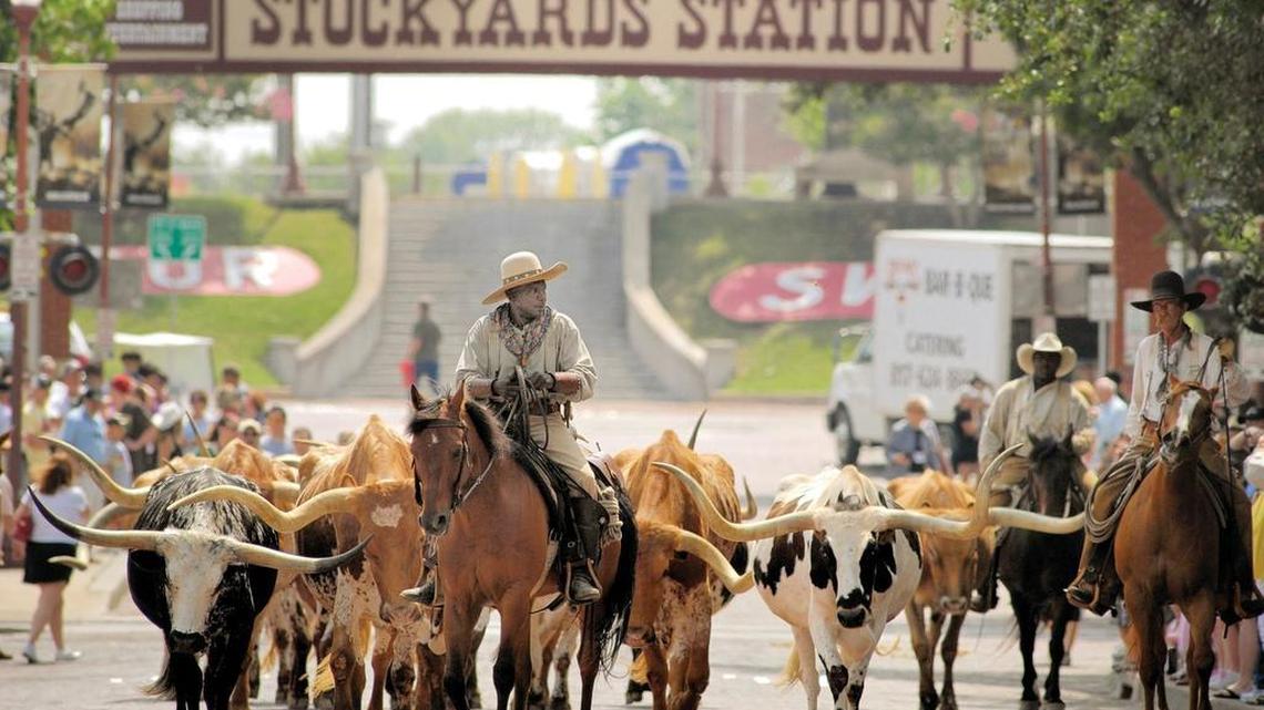 The Fort Worth Herd cattle drive takes place in the Fort Worth Stockyards at 11:30 a.m. and 4 p.m. daily.