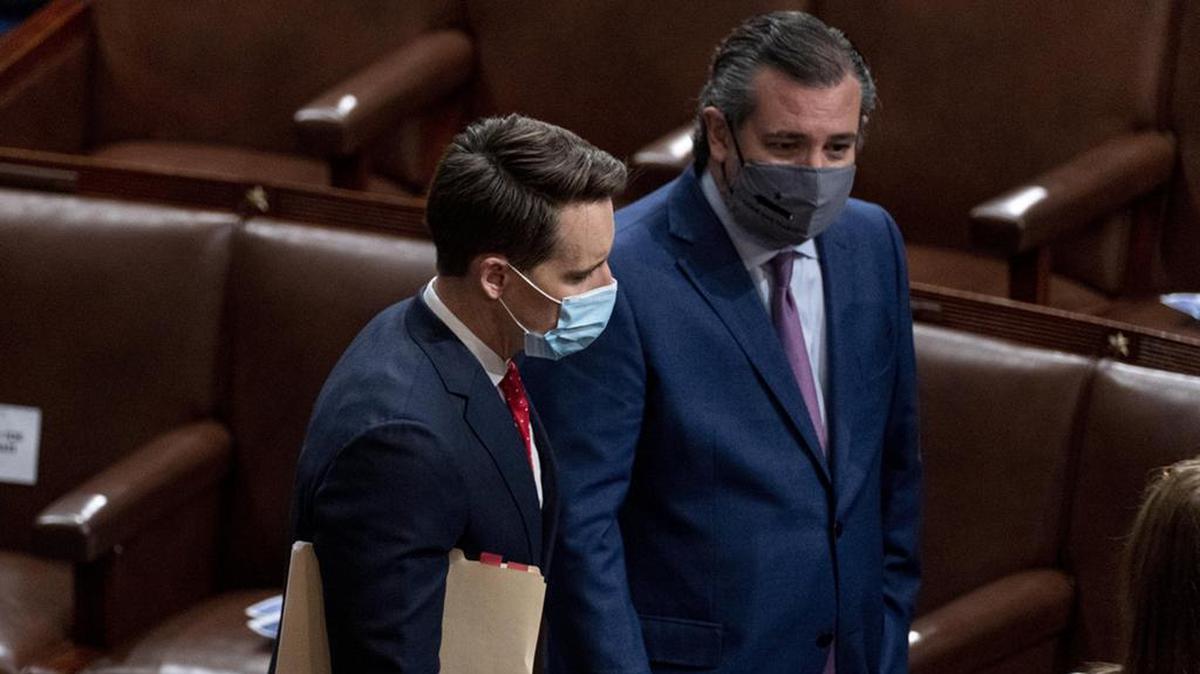 Ted Cruz was among his Senate colleagues to join Josh Hawley in voting against certification of some votes in the 2020 presidential election.