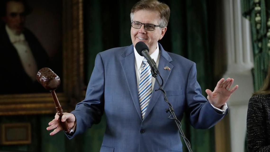 Lt. Gov. Dan Patrick presides over the Texas Senate in 2017.