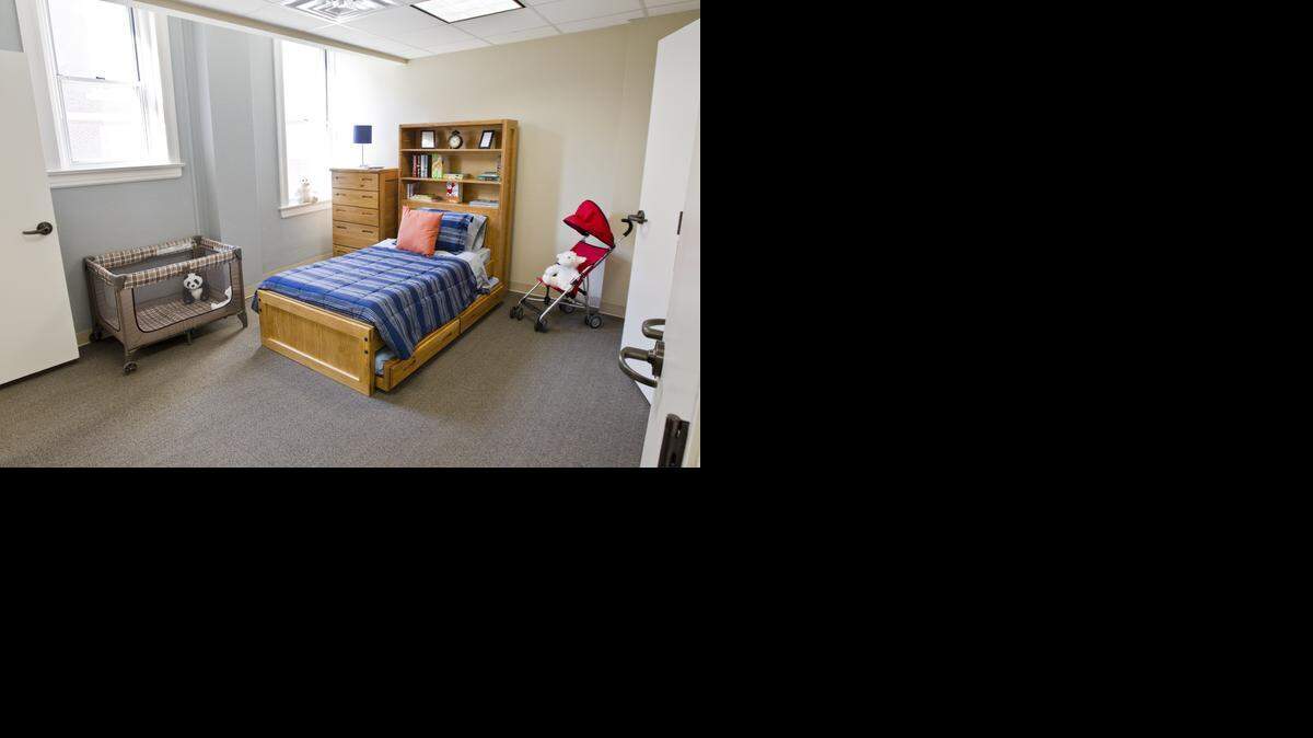 
A single-parent room in the Rees-Jones Family Residential Building at ACH Child and Family Services Wichita Street Campus in southeast Fort Worth. 
