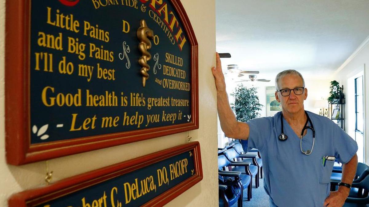 Dr. Robert DeLuca sees rural health care’s challenges and benefits at his private practice office in Eastland, Texas.
