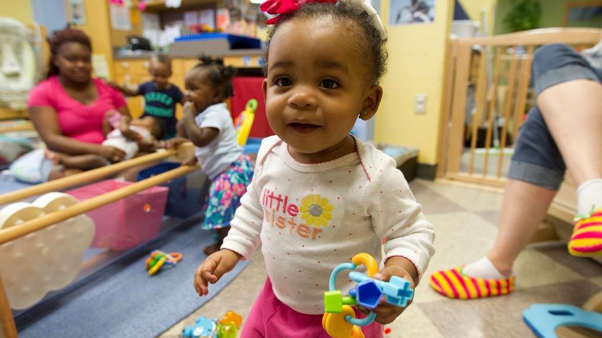 Positive early experiences are incredibly important to brain development. This child was photographed at the Center for Transforming Lives in downtown Fort Worth.