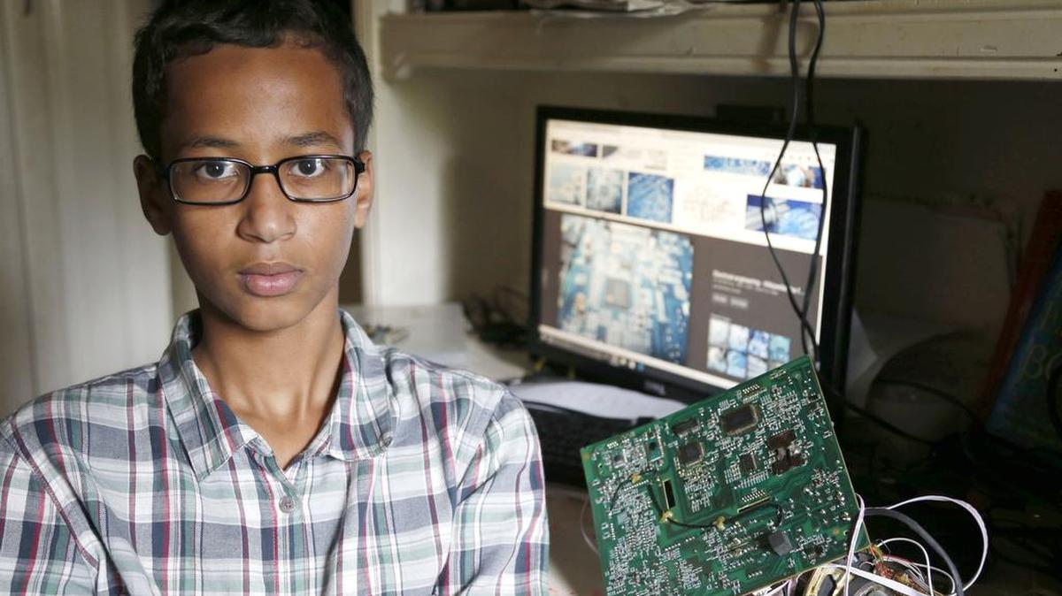 
Ahmed Mohamed, 14, poses for a photo at his home in Irving on Sept. 15. 
