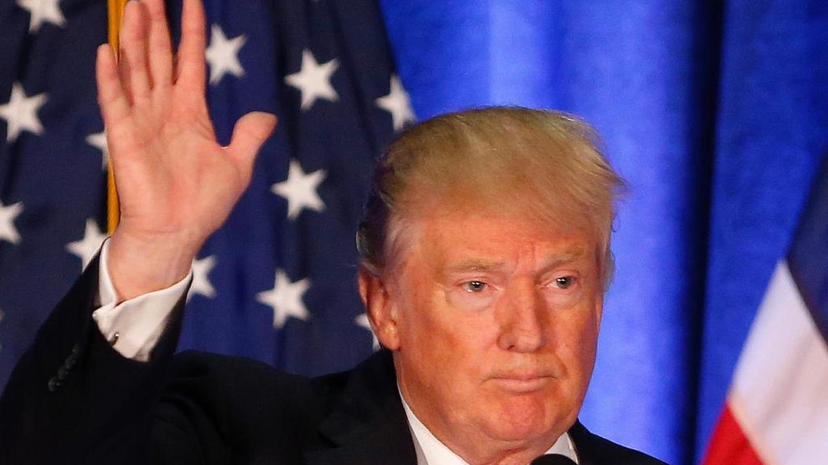 Republican Presidential candidate Donald Trump speaks in Youngstown, Ohio, on Monday.