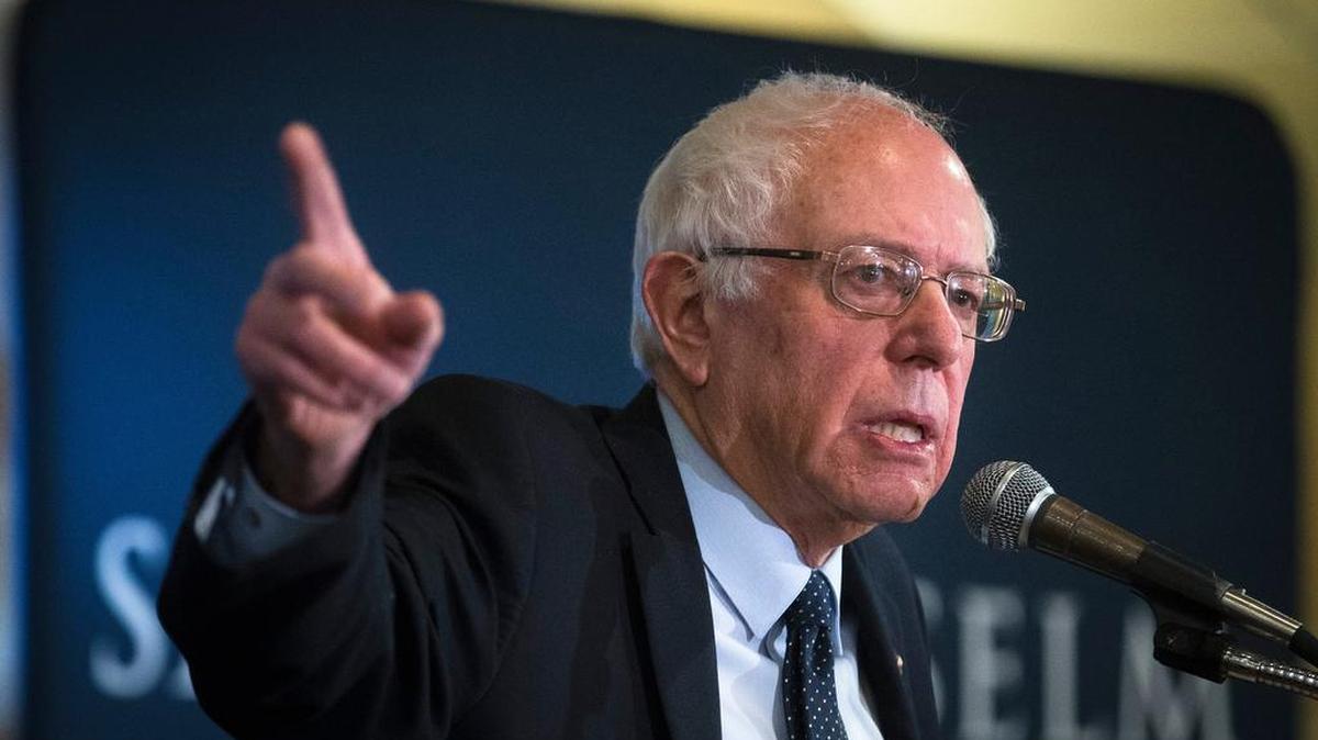 Democratic presidential candidate Sen. Bernie Sanders, I-Vt. speaks during Friday in Manchester, N.H.
